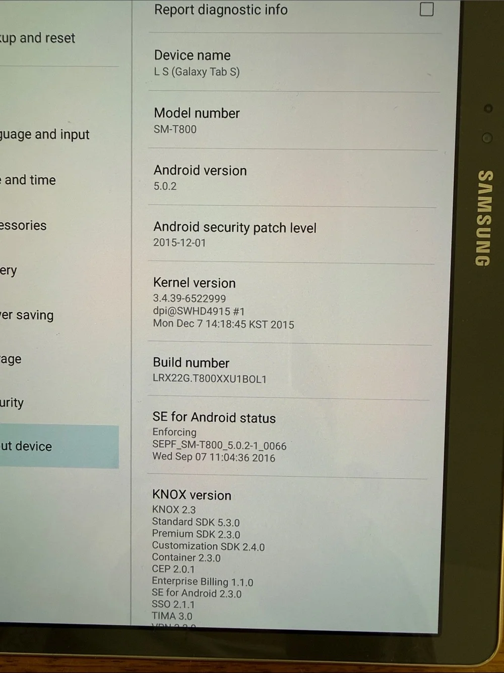 Samsung Galaxy Tablet S with Keyboard Case and protective cover model sm-t800